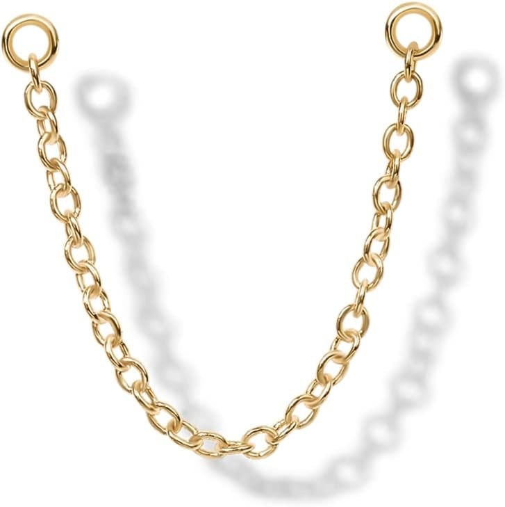 image:imagePAVOI 14K Earrings Chain Connectors 45 Millimeters Yellow Gold45 Millimeters