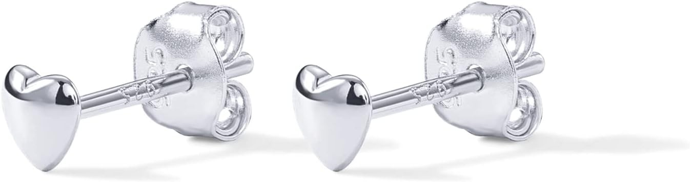image:imagePAVOI 14K Gold Plated 925 Sterling Silver Bar Dot Heart Triangle Star Cat Dainty Earrings for Women Valentines Day Trendy JewelryWhite Gold