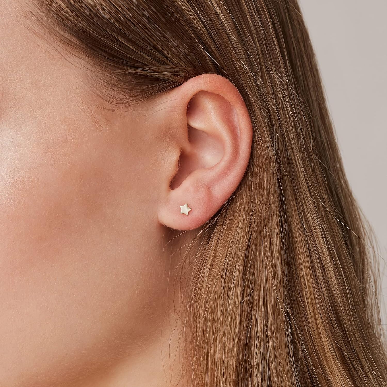 image:imagePAVOI 14K Gold Plated 925 Sterling Silver Bar Dot Heart Triangle Star Cat Dainty Earrings for Women Valentines Day Trendy JewelryWhite Gold