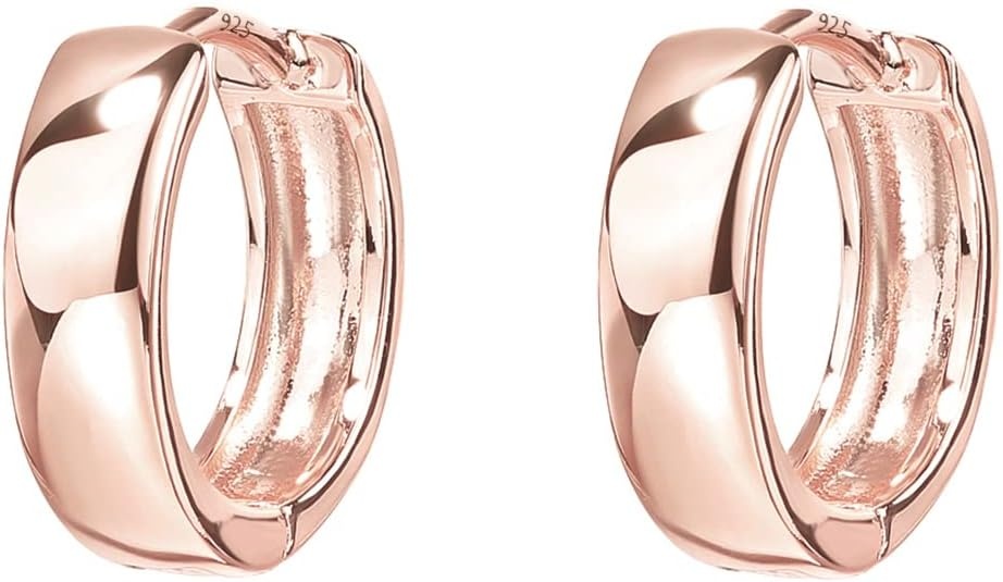 image:imagePAVOI 14K Gold Plated 925 Sterling Silver Post Huggie Earrings Small Hoop Earrings for Women14K Gold Plated