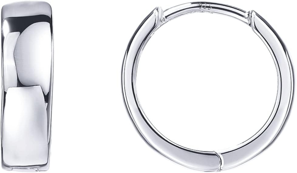 image:imagePAVOI 14K Gold Plated 925 Sterling Silver Post Huggie Earrings Small Hoop Earrings for Women14K Gold Plated