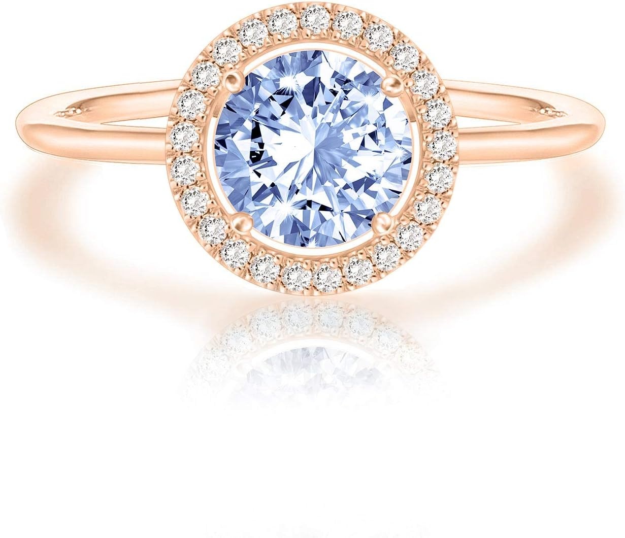 image:imagePAVOI 14K Gold Plated Crystal Birthstone Rings Rings For WomenRose Gold