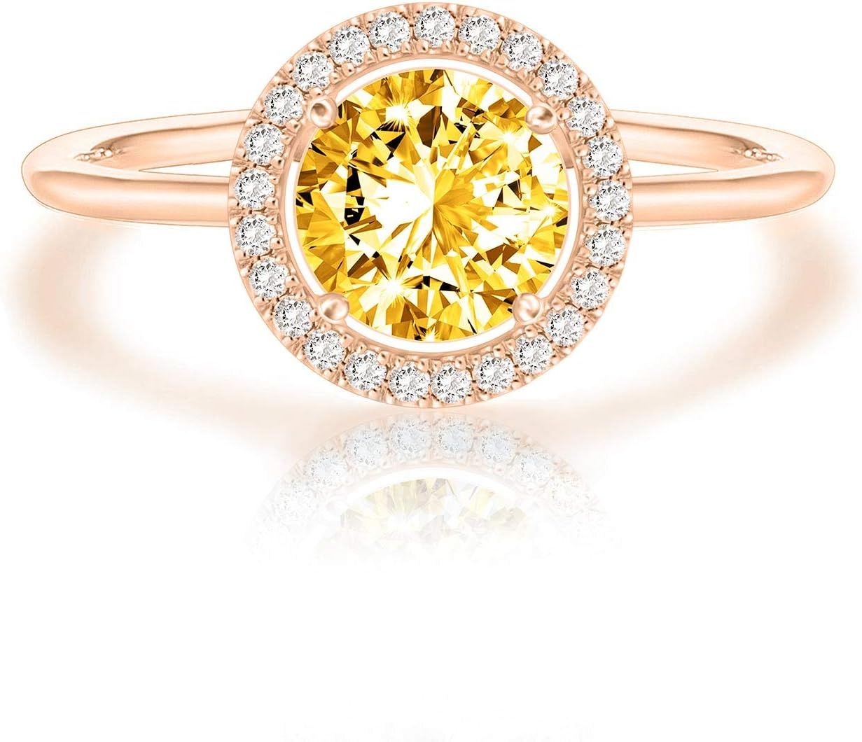 image:imagePAVOI 14K Gold Plated Crystal Birthstone Rings Rings For WomenRose Gold