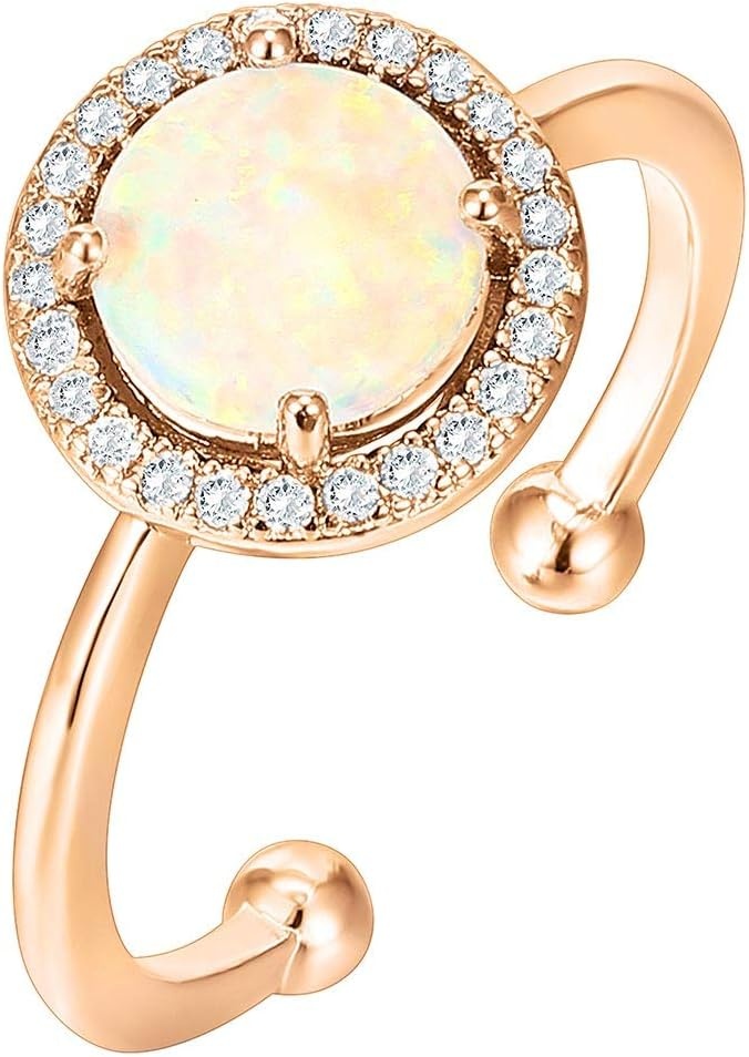 image:imagePAVOI 14K Gold Plated Crystal Birthstone Rings Rings For WomenRose Gold