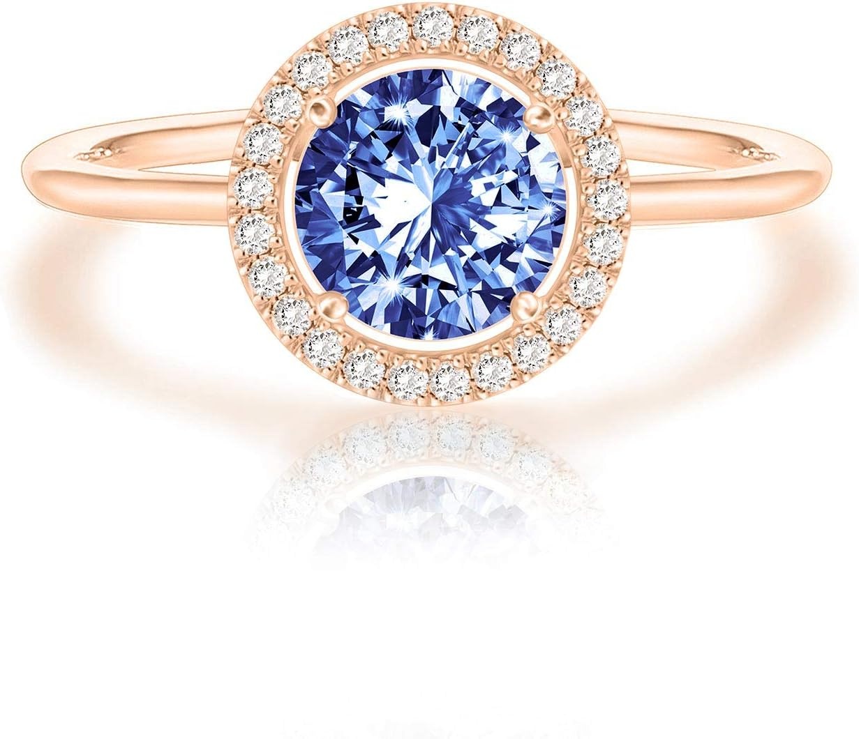 image:imagePAVOI 14K Gold Plated Crystal Birthstone Rings Rings For WomenRose Gold