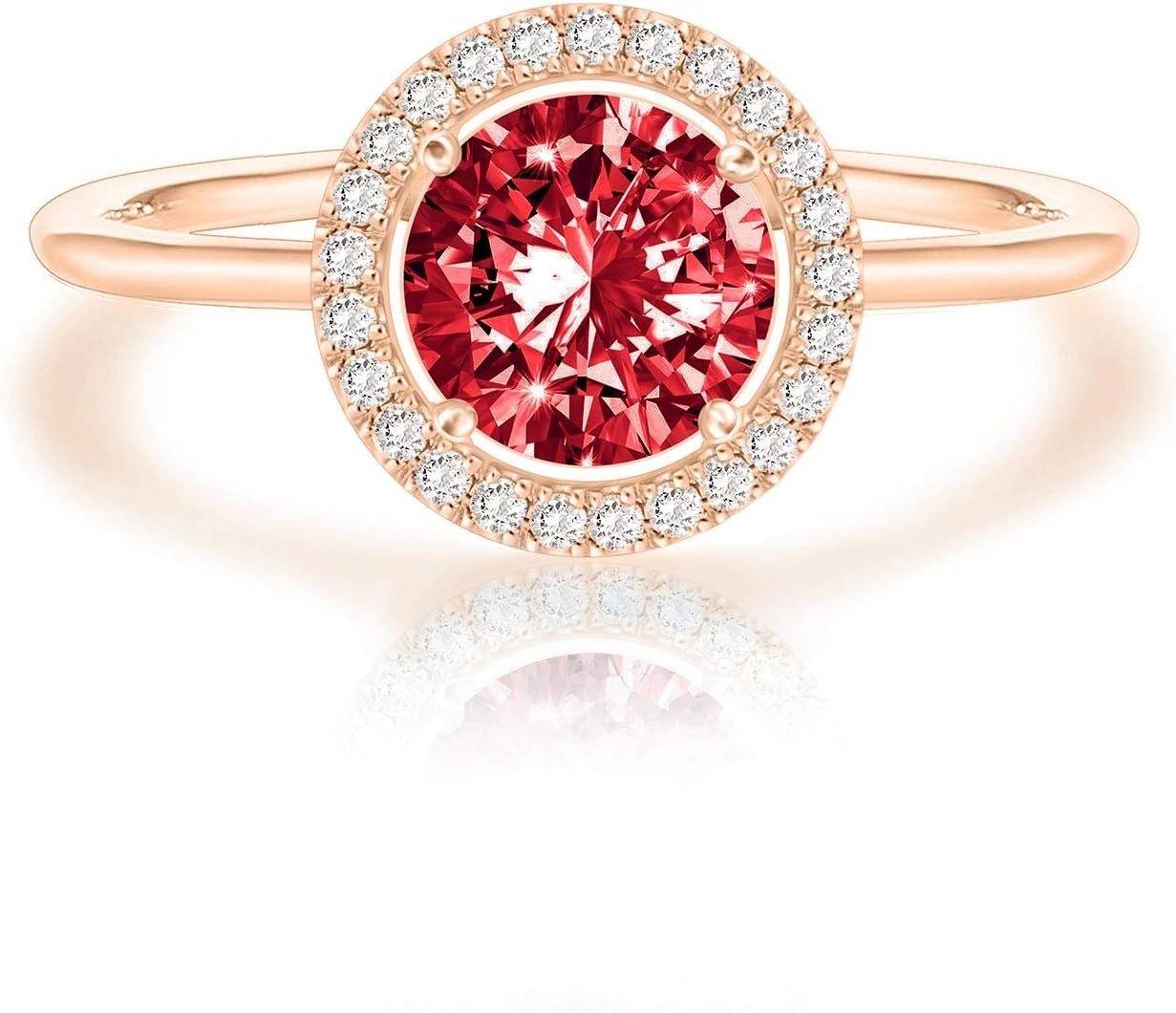 image:imagePAVOI 14K Gold Plated Crystal Birthstone Rings Rings For WomenRose Gold