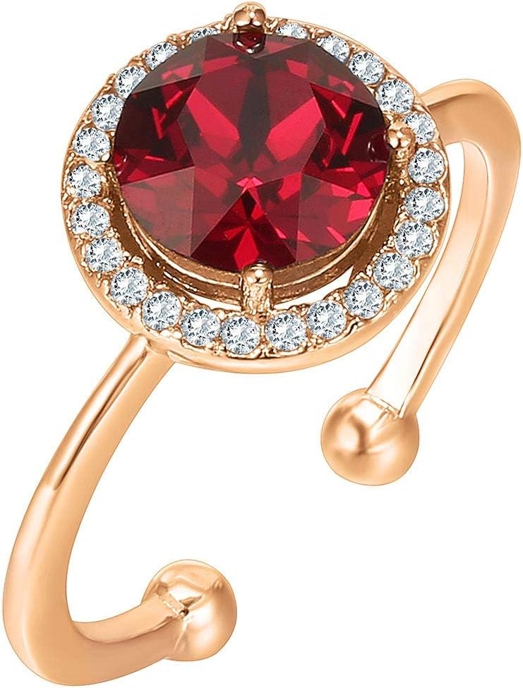 image:imagePAVOI 14K Gold Plated Crystal Birthstone Rings Rings For WomenRose Gold