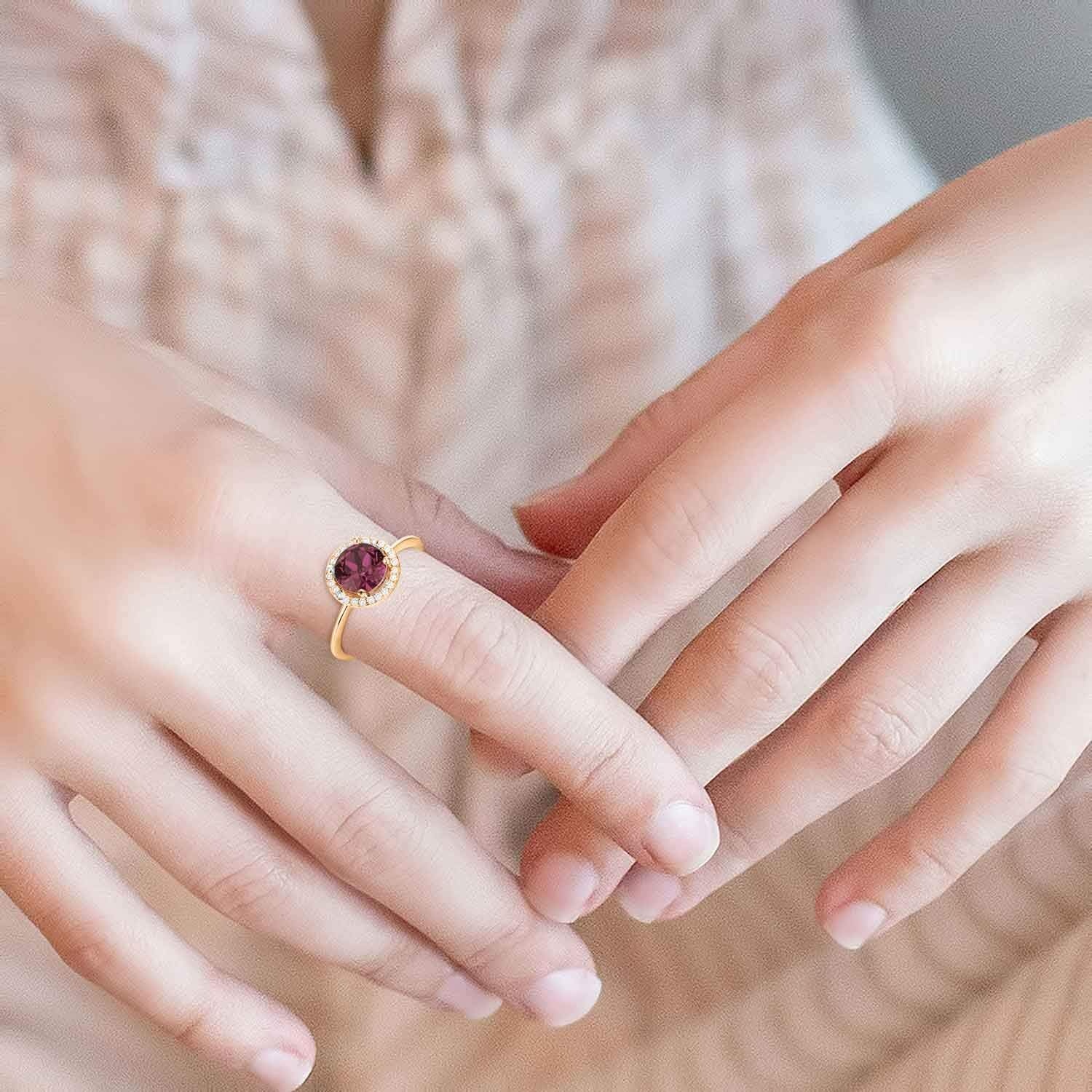 image:imagePAVOI 14K Gold Plated Crystal Birthstone Rings Rings For WomenRose Gold
