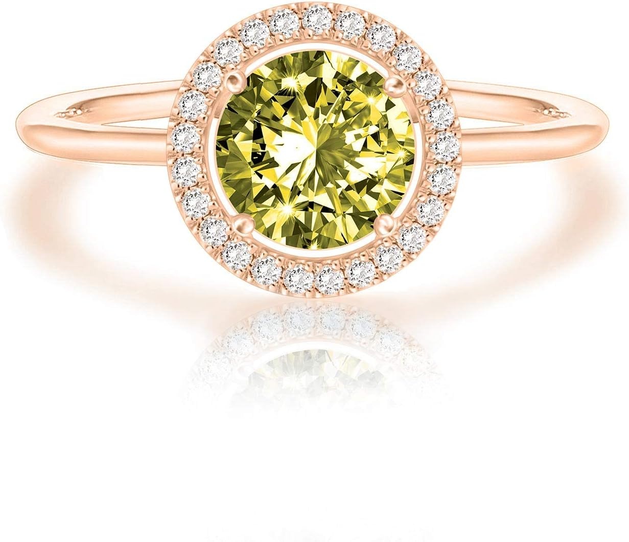 image:imagePAVOI 14K Gold Plated Crystal Birthstone Rings Rings For WomenRose Gold