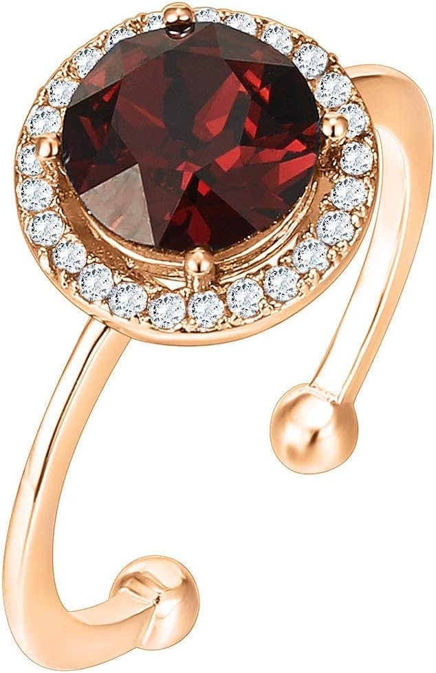 image:imagePAVOI 14K Gold Plated Crystal Birthstone Rings Rings For WomenRose Gold