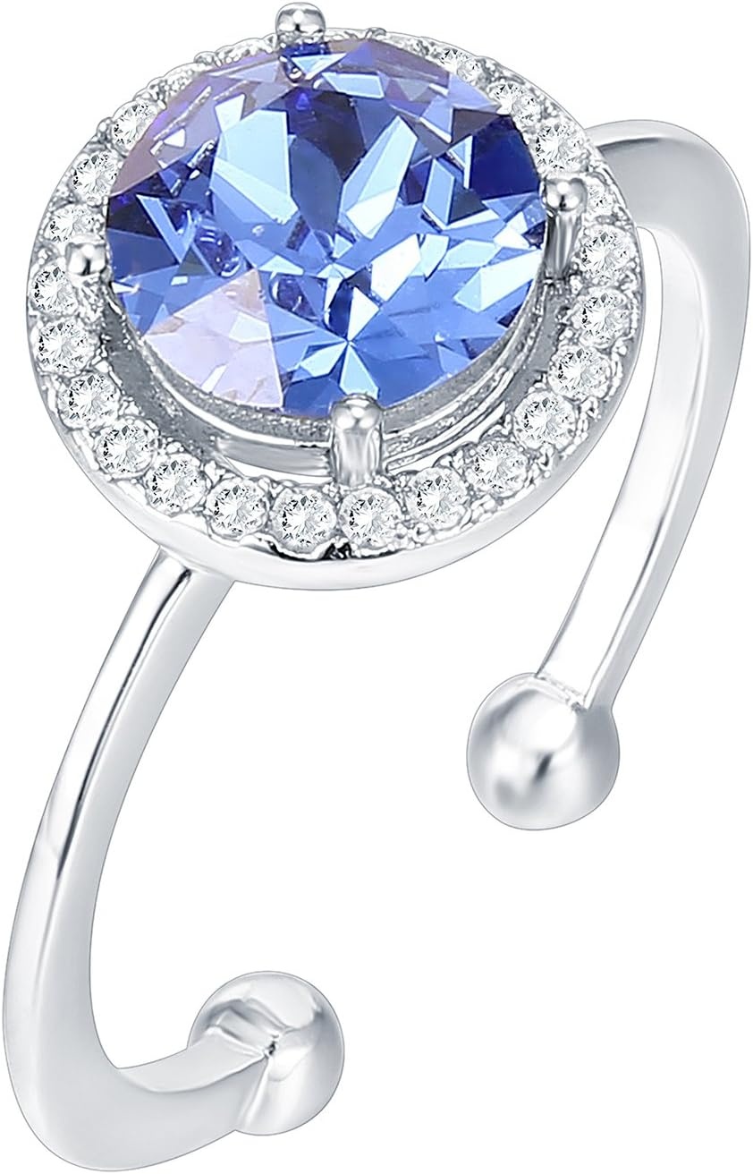 image:imagePAVOI 14K Gold Plated Crystal Birthstone Rings Rings For WomenWhite Gold