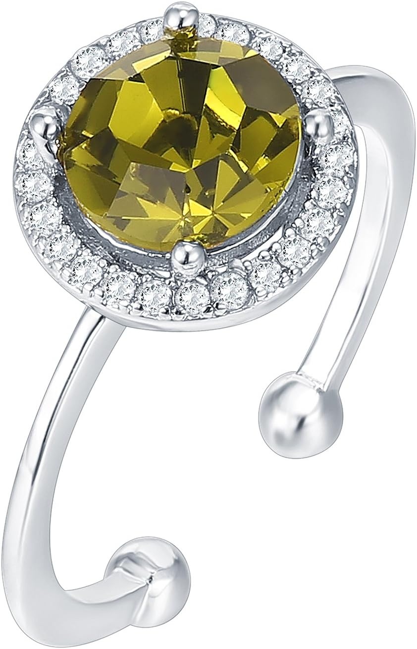 image:imagePAVOI 14K Gold Plated Crystal Birthstone Rings Rings For WomenWhite Gold