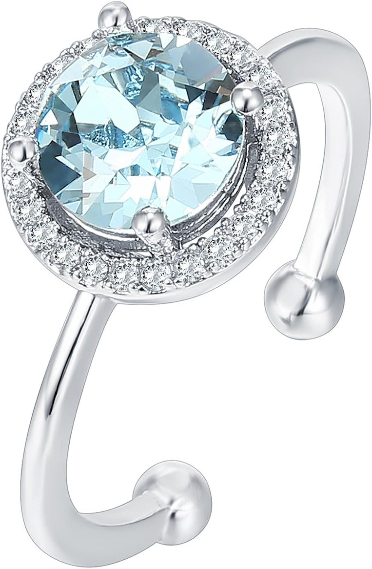 image:imagePAVOI 14K Gold Plated Crystal Birthstone Rings Rings For WomenWhite Gold