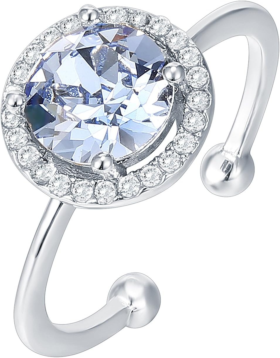 image:imagePAVOI 14K Gold Plated Crystal Birthstone Rings Rings For WomenWhite Gold