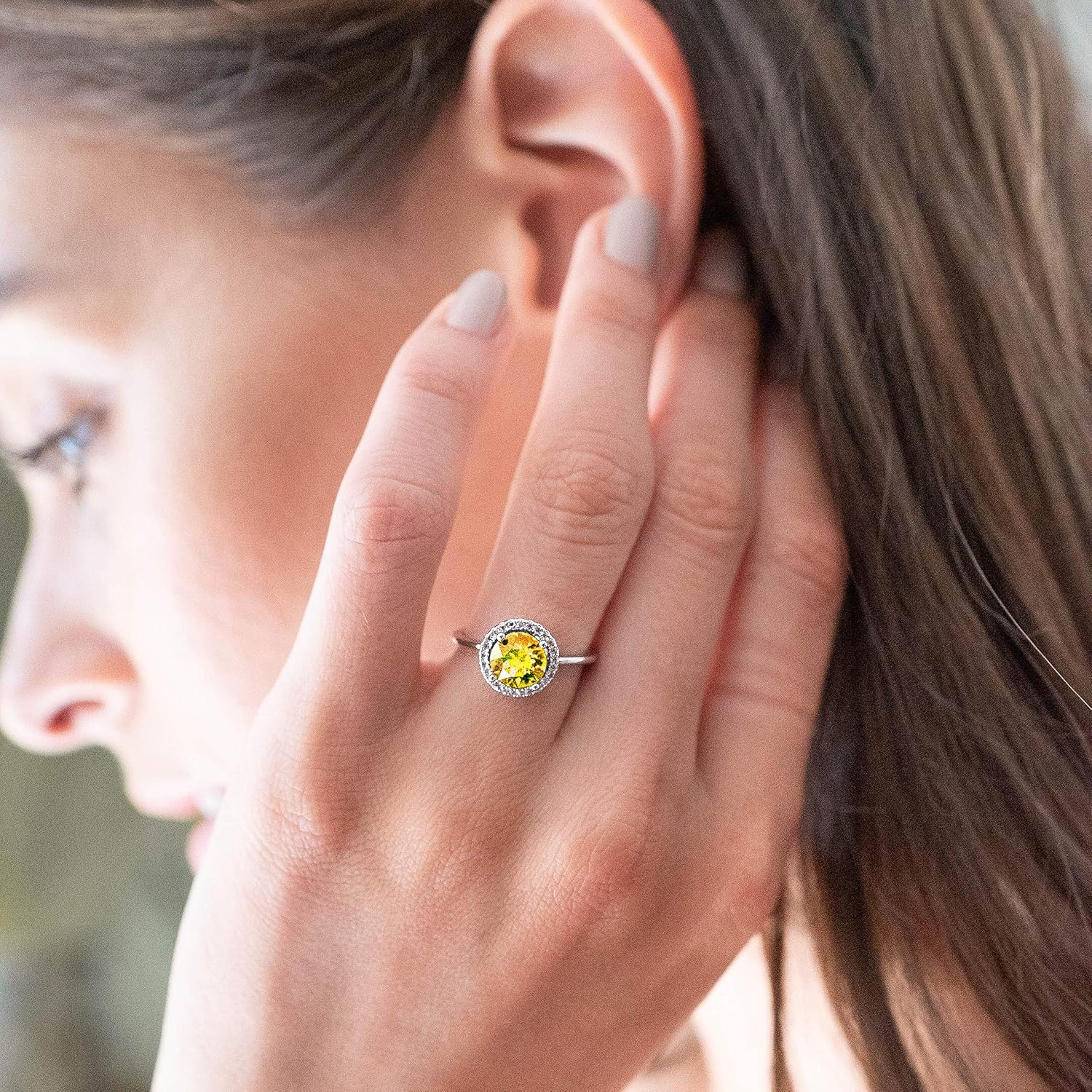 image:imagePAVOI 14K Gold Plated Crystal Birthstone Rings Rings For WomenWhite Gold