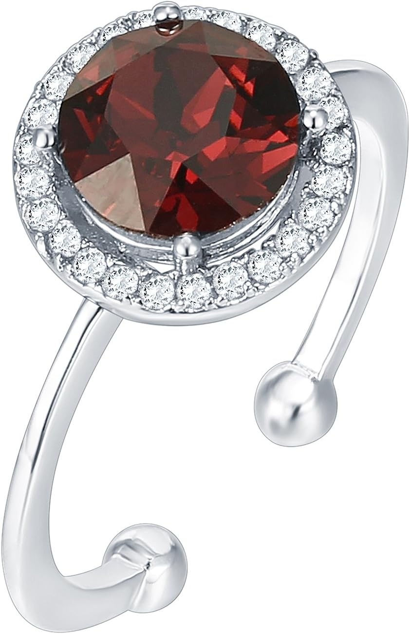 image:imagePAVOI 14K Gold Plated Crystal Birthstone Rings Rings For WomenWhite Gold