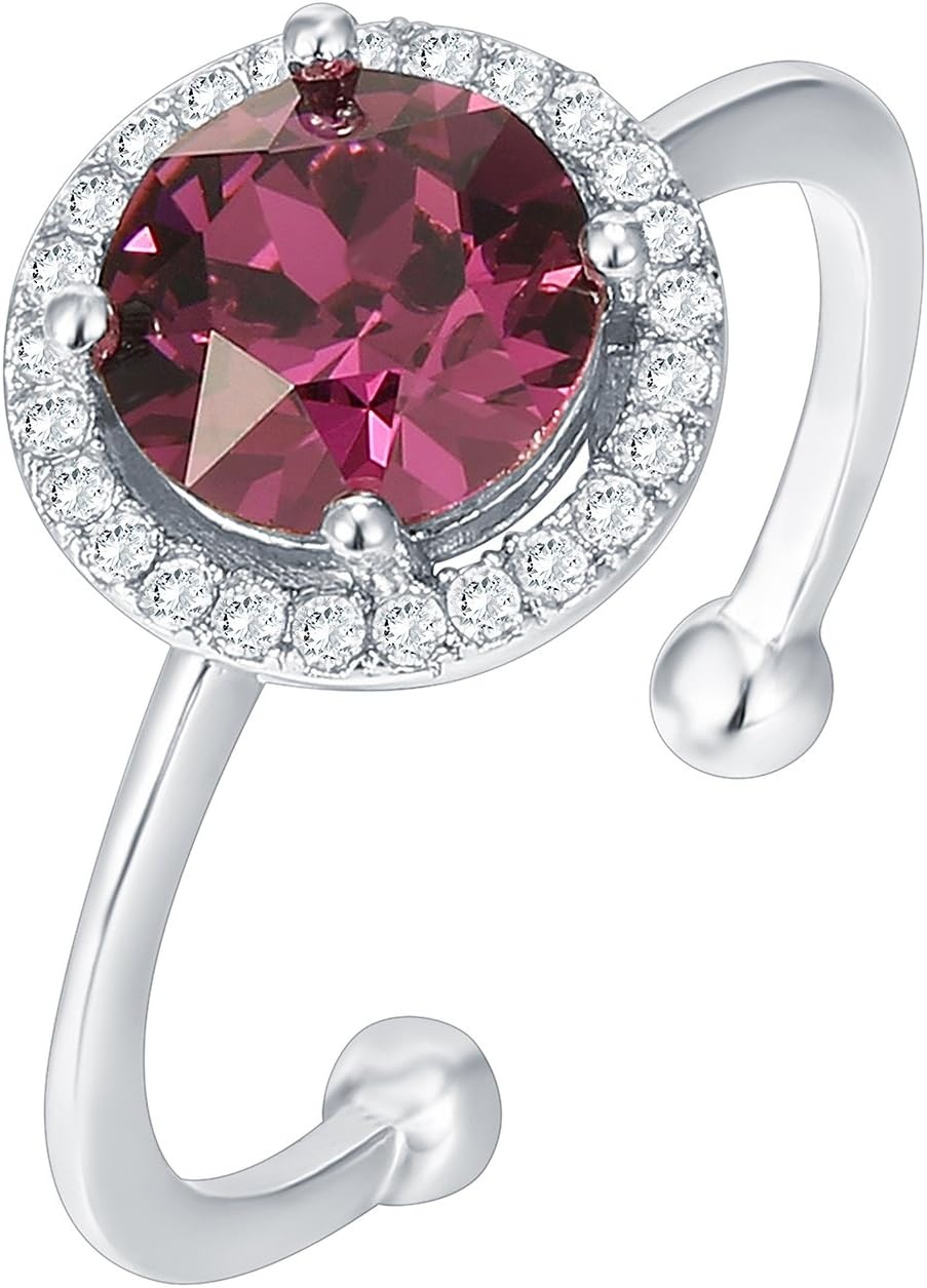 image:imagePAVOI 14K Gold Plated Crystal Birthstone Rings Rings For WomenWhite Gold