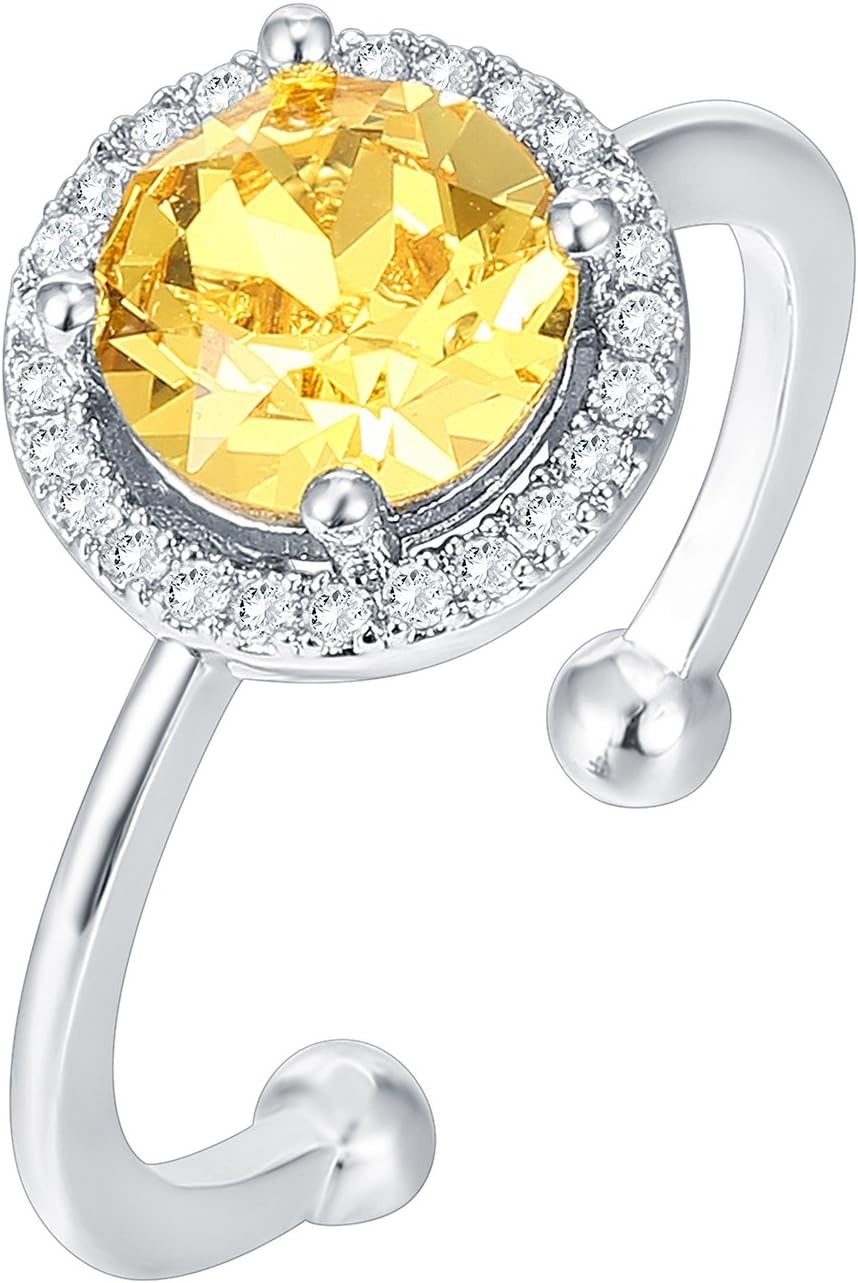 image:imagePAVOI 14K Gold Plated Crystal Birthstone Rings Rings For WomenWhite Gold