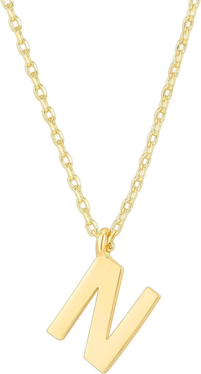 image:imagePAVOI 14K Gold Plated Initial Necklace Letter Necklaces for Women N