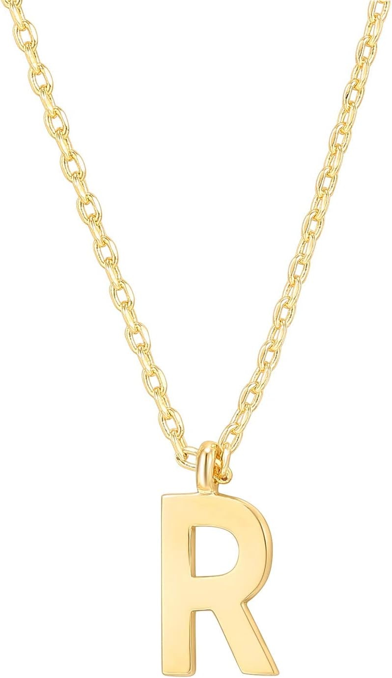 image:imagePAVOI 14K Gold Plated Initial Necklace Letter Necklaces for Women R