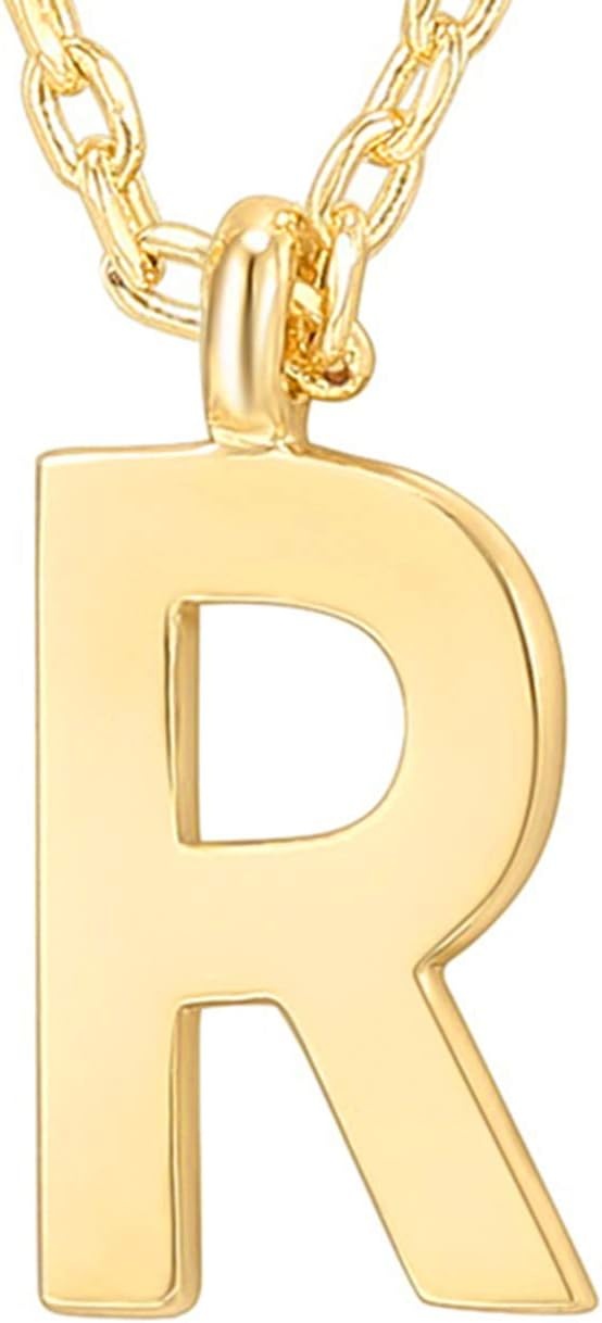 image:imagePAVOI 14K Gold Plated Initial Necklace Letter Necklaces for Women R