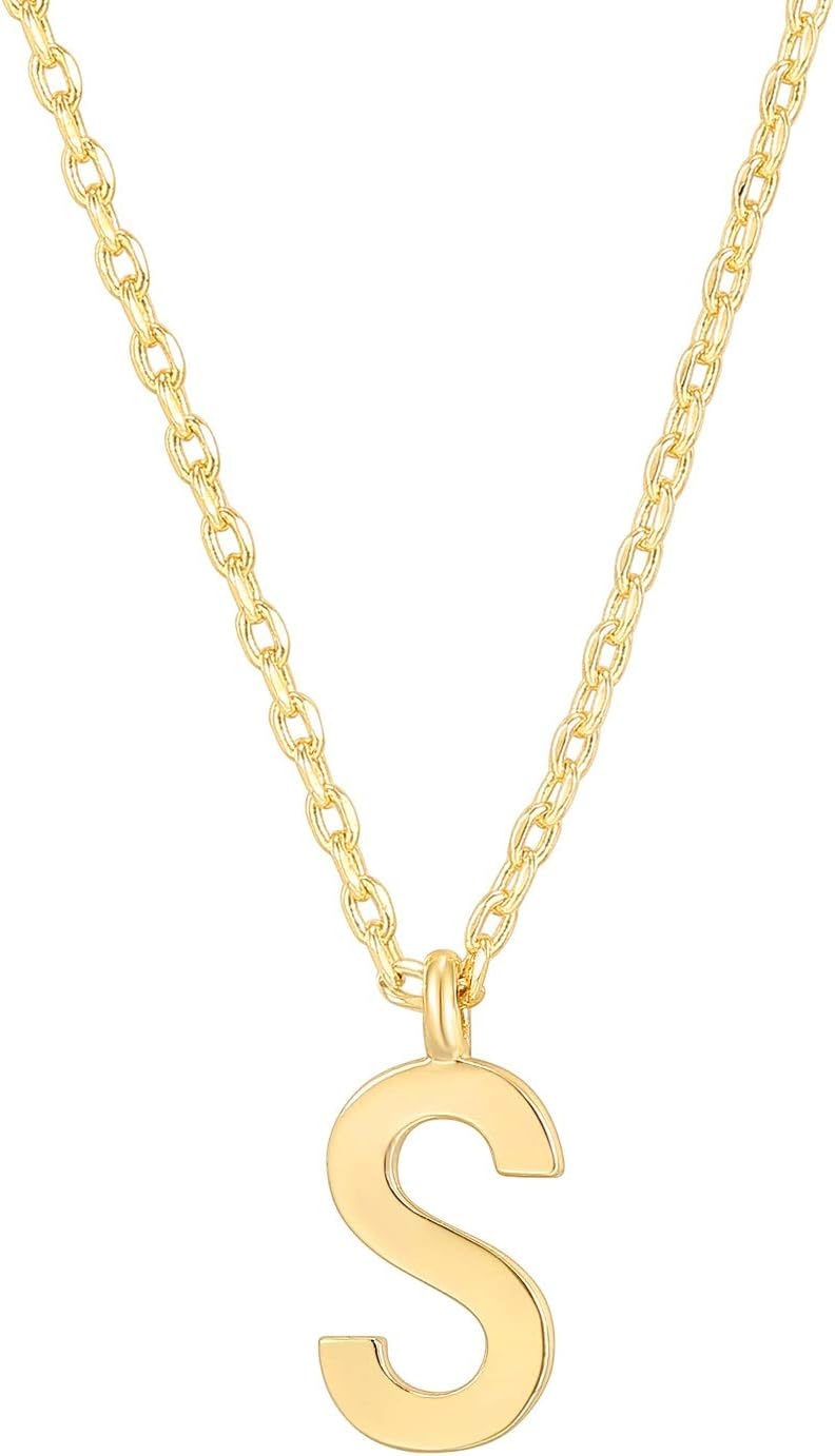 image:imagePAVOI 14K Gold Plated Initial Necklace Letter Necklaces for Women S