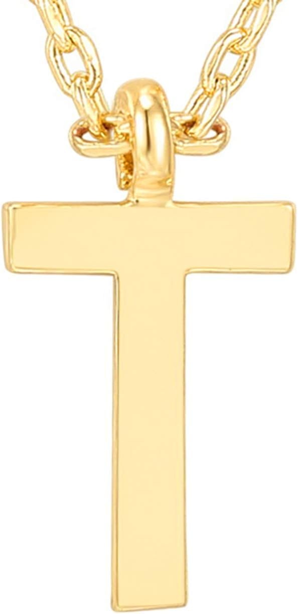 image:imagePAVOI 14K Gold Plated Initial Necklace Letter Necklaces for Women T