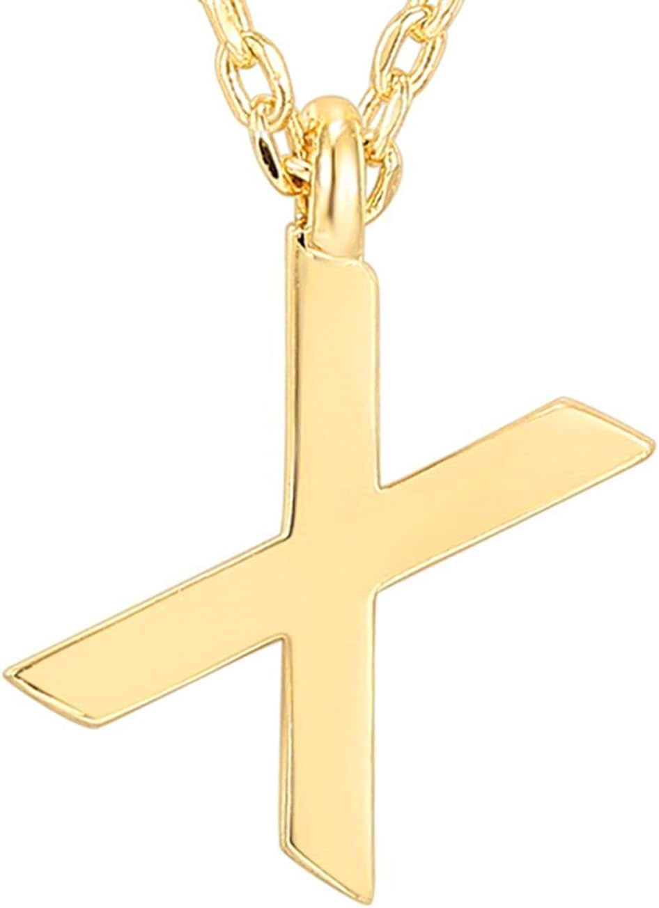 image:imagePAVOI 14K Gold Plated Initial Necklace Letter Necklaces for Women X