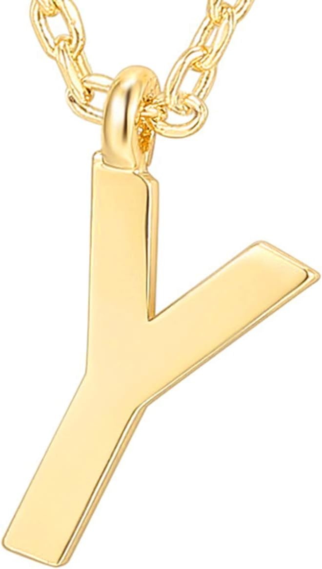 image:imagePAVOI 14K Gold Plated Initial Necklace Letter Necklaces for Women Y