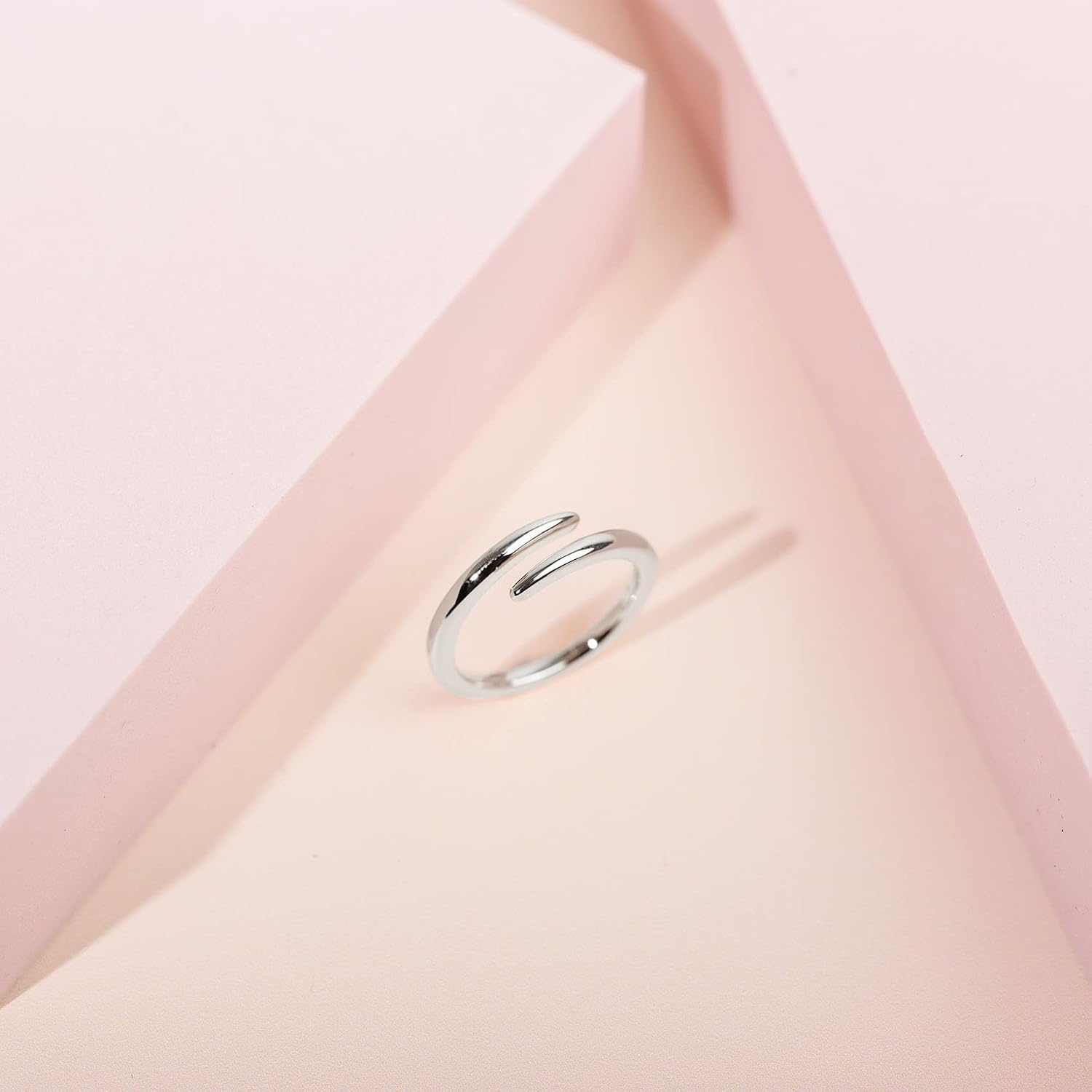 image:imagePAVOI 14K Gold Plated Open Twist Eternity Band for WomenWhite Gold
