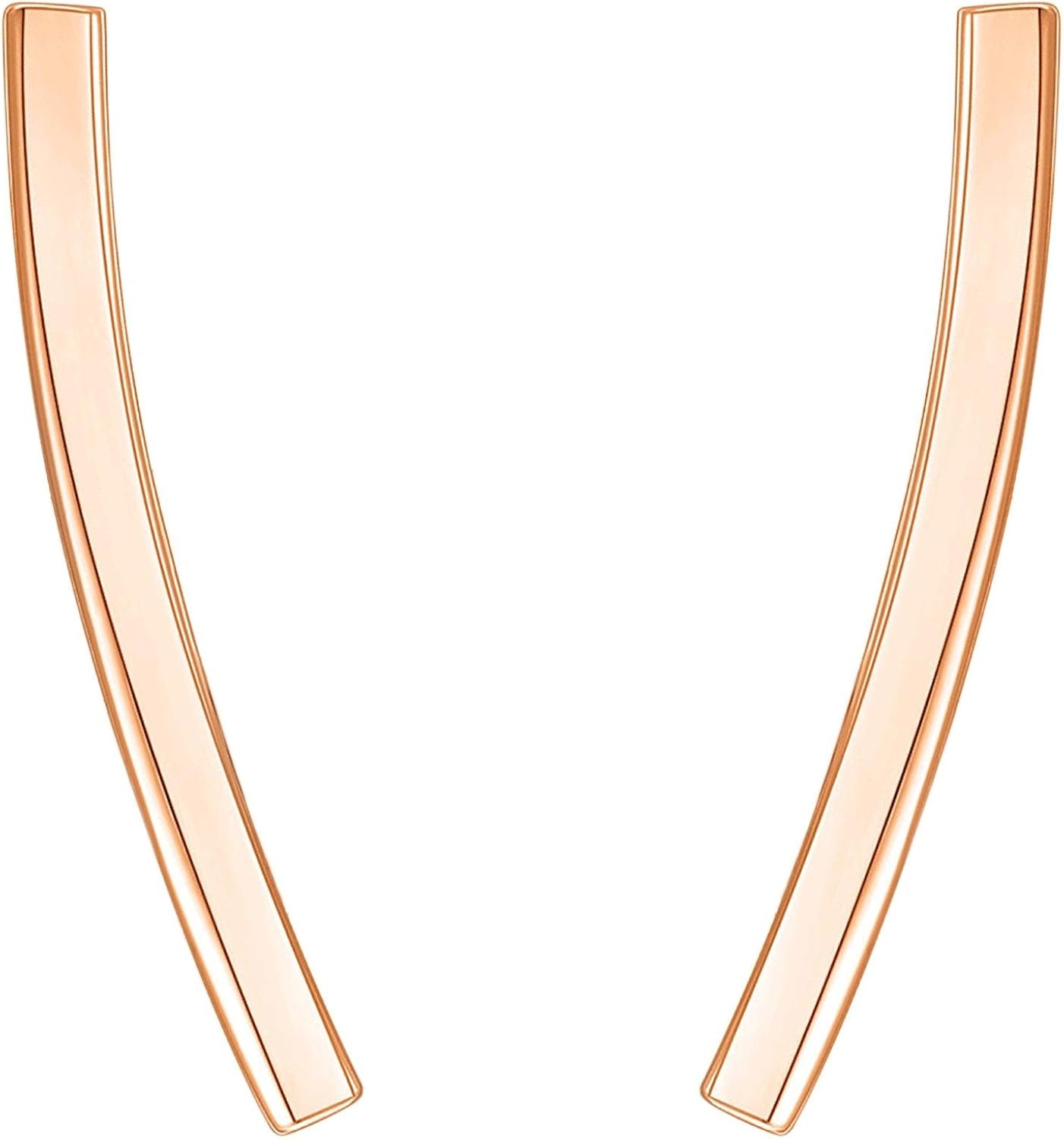 image:imagePAVOI 14K Gold Plated Sterling Silver Post Crawler Earrings Cuff StudsRose Gold