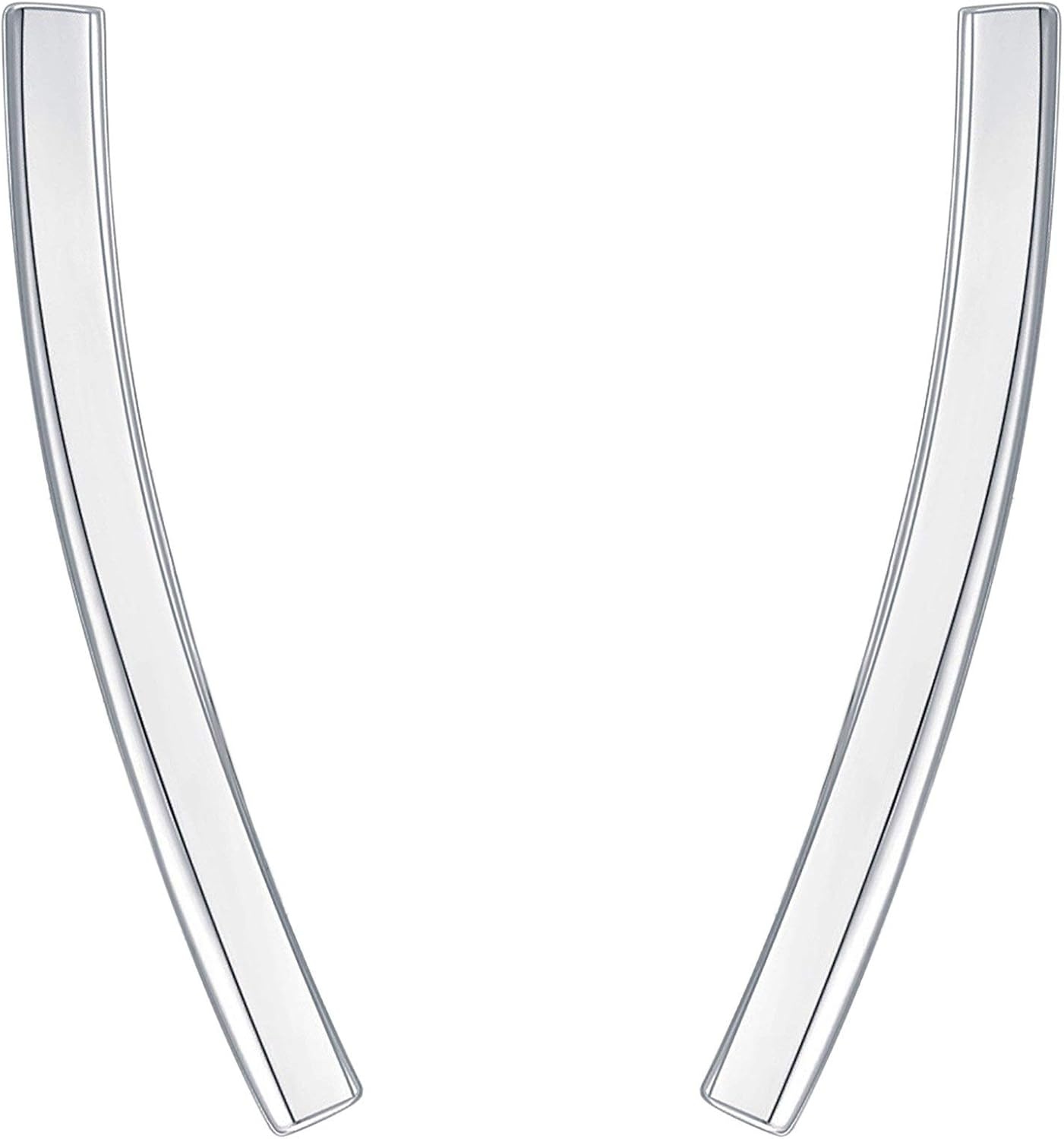 image:imagePAVOI 14K Gold Plated Sterling Silver Post Crawler Earrings Cuff StudsWhite Gold