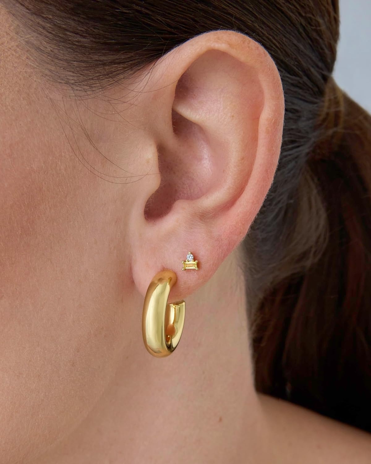 image:imagePAVOI 14K Gold Plated Sterling Silver Posts Colored Birthstone Flatback Stud Earrings for Women Gemstone Cubic Zirconia Screwback Earrings Dainty Helix Cartilage Piercing JewelryJanuary Garnet