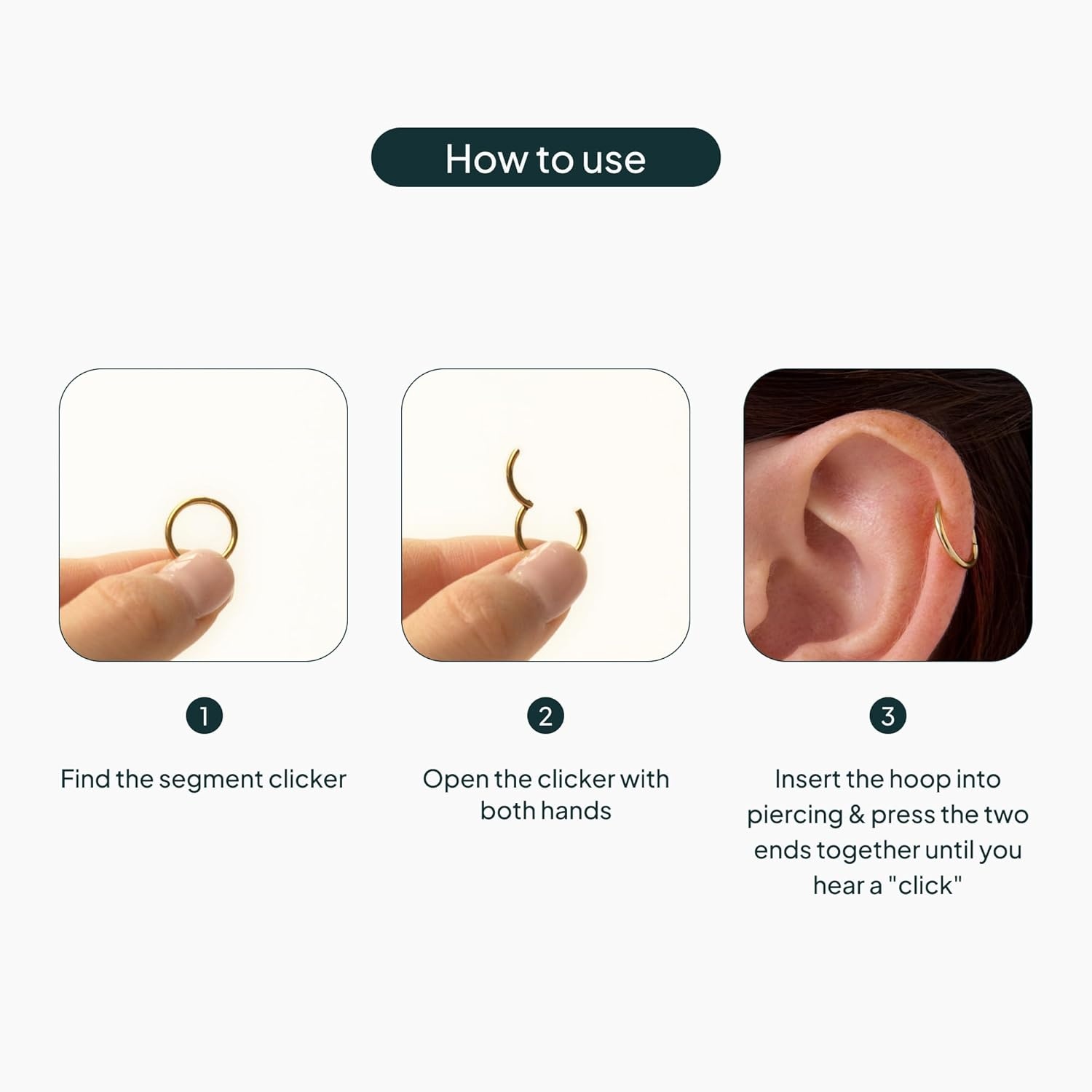 image:imagePAVOI 14K Gold Plated Titanium Clicker Hoop Earrings for Women Men Hinged Huggie Earring Cartilage Helix Nose Ring Tragus Rook Septum Piercing Jewelry 161820 GaugesTitanium