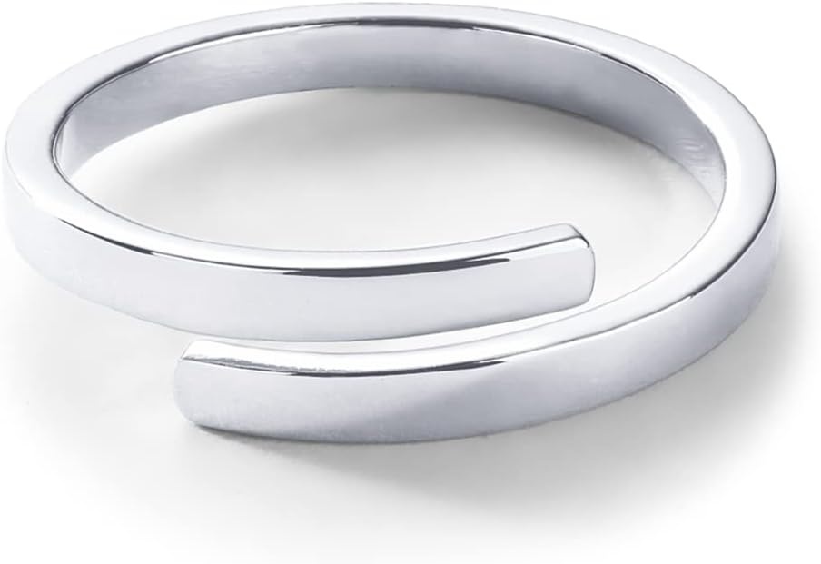 image:imagePAVOI 14K Gold Plated Twist Stacking Ring l Rings for WomenWhite Gold