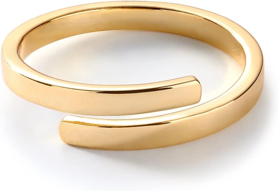 image:imagePAVOI 14K Gold Plated Twist Stacking Ring l Rings for WomenYellow Gold