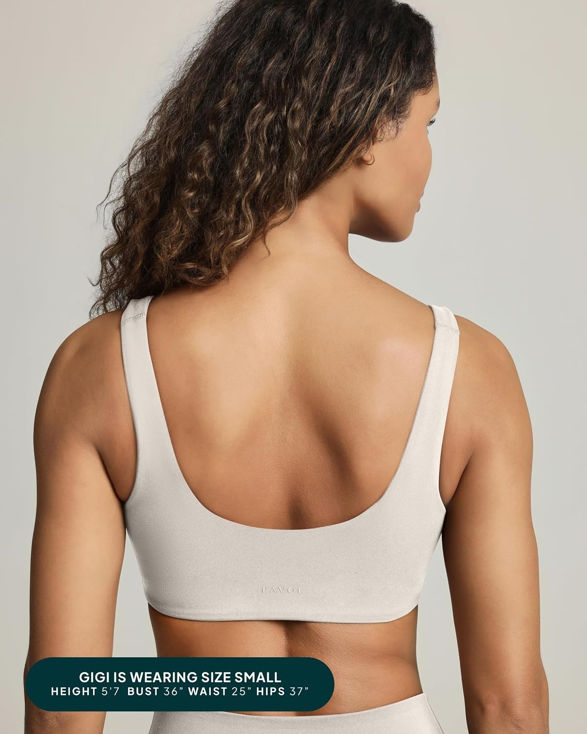 image:imagePAVOI ACTIVE Buttery Soft Sports Bras for Women High Support Low Scoop Neck U Back Padded Yoga Gym Workout Bra FlexFlowMoon