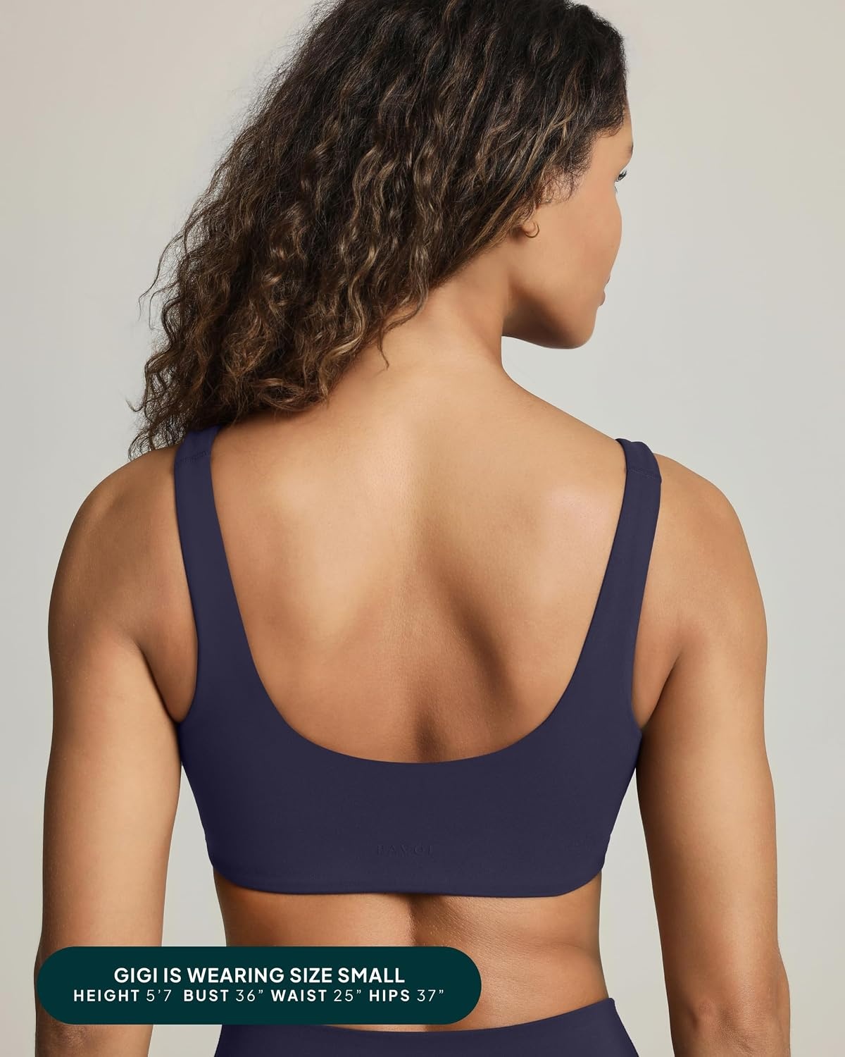 image:imagePAVOI ACTIVE Buttery Soft Sports Bras for Women High Support Low Scoop Neck U Back Padded Yoga Gym Workout Bra FlexFlowTwilight