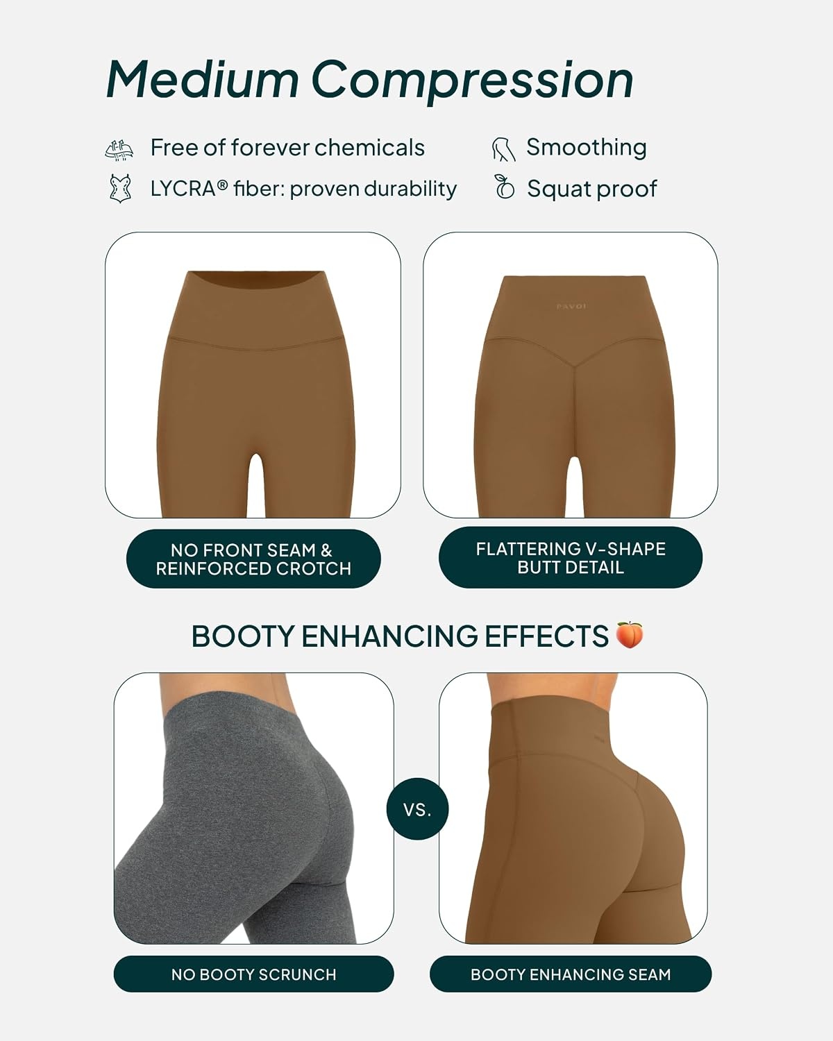 image:imagePAVOI ACTIVE Buttery Soft Workout Leggings for Women High Waisted No Front Seam Gym Leggings Yoga Pants FlexFlowCafe