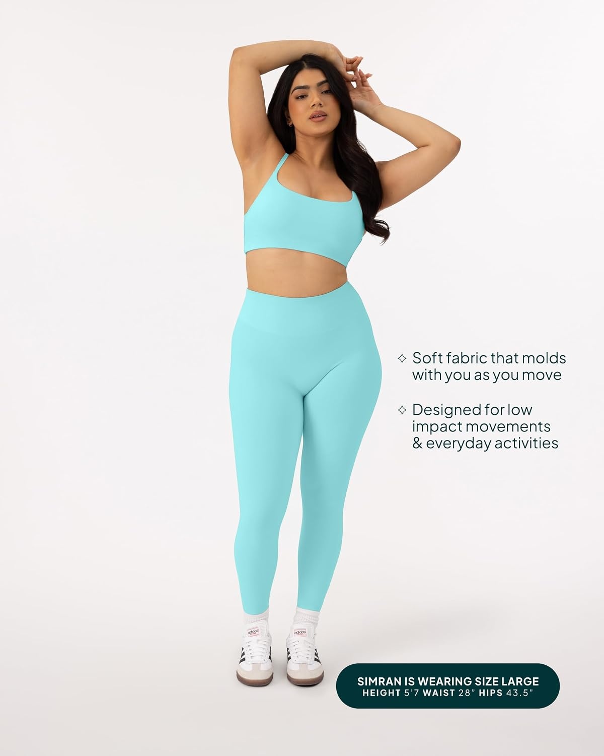 image:imagePAVOI ACTIVE Buttery Soft Workout Leggings for Women High Waisted No Front Seam Gym Leggings Yoga Pants FlexFlowCaribbean Sea