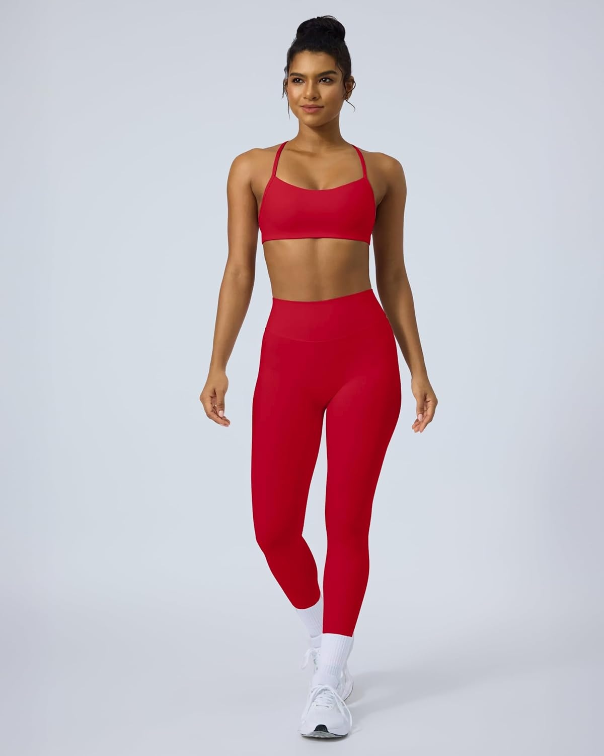 image:imagePAVOI ACTIVE Buttery Soft Workout Leggings for Women High Waisted No Front Seam Gym Leggings Yoga Pants FlexFlowChilli Red