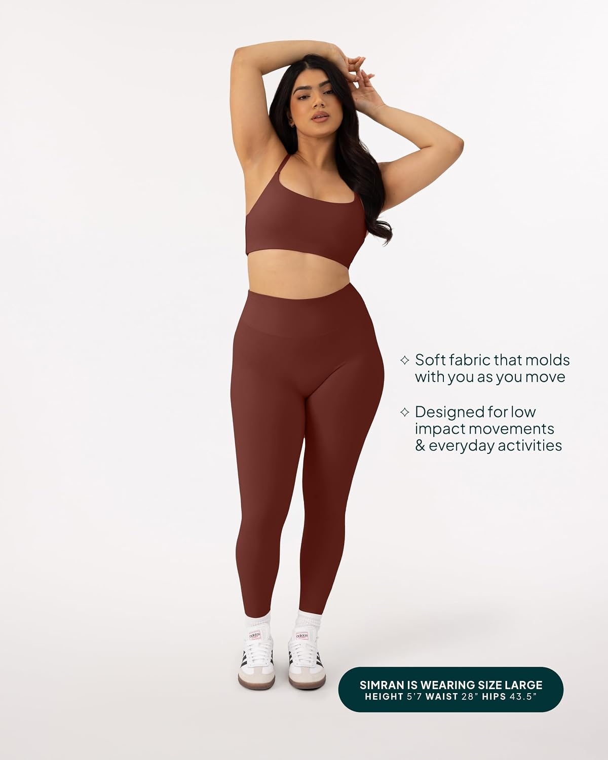 image:imagePAVOI ACTIVE Buttery Soft Workout Leggings for Women High Waisted No Front Seam Gym Leggings Yoga Pants FlexFlowChocolate