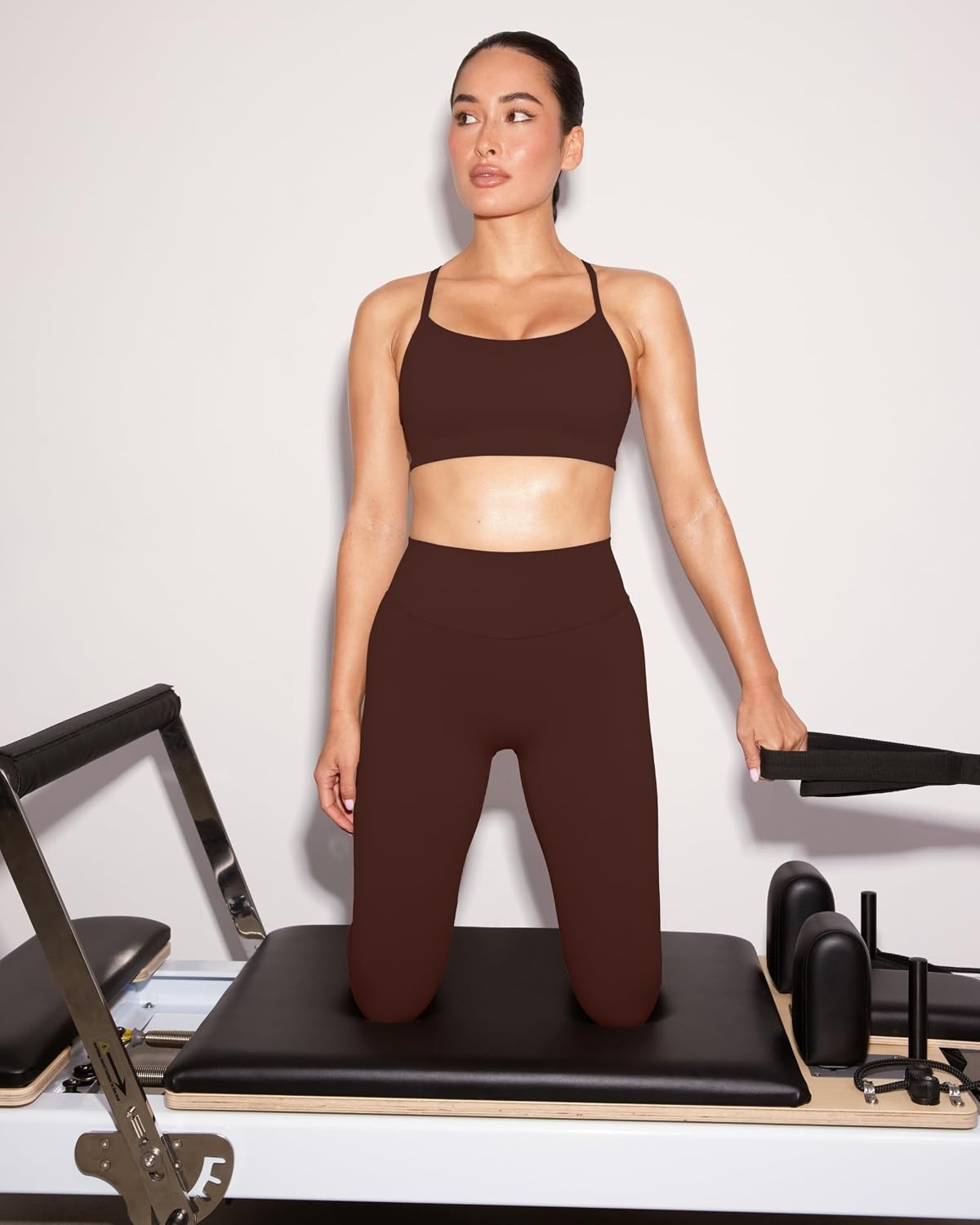 image:imagePAVOI ACTIVE Buttery Soft Workout Leggings for Women High Waisted No Front Seam Gym Leggings Yoga Pants FlexFlowCocoa