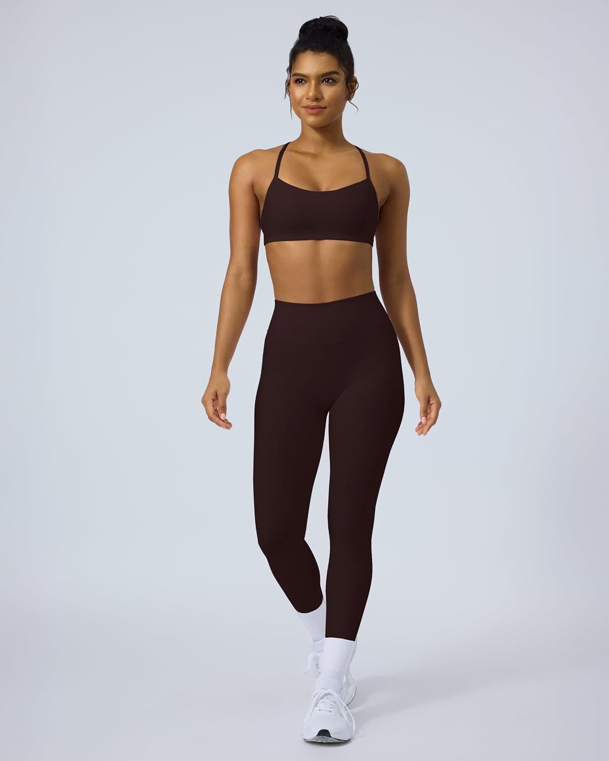 image:imagePAVOI ACTIVE Buttery Soft Workout Leggings for Women High Waisted No Front Seam Gym Leggings Yoga Pants FlexFlowEspresso