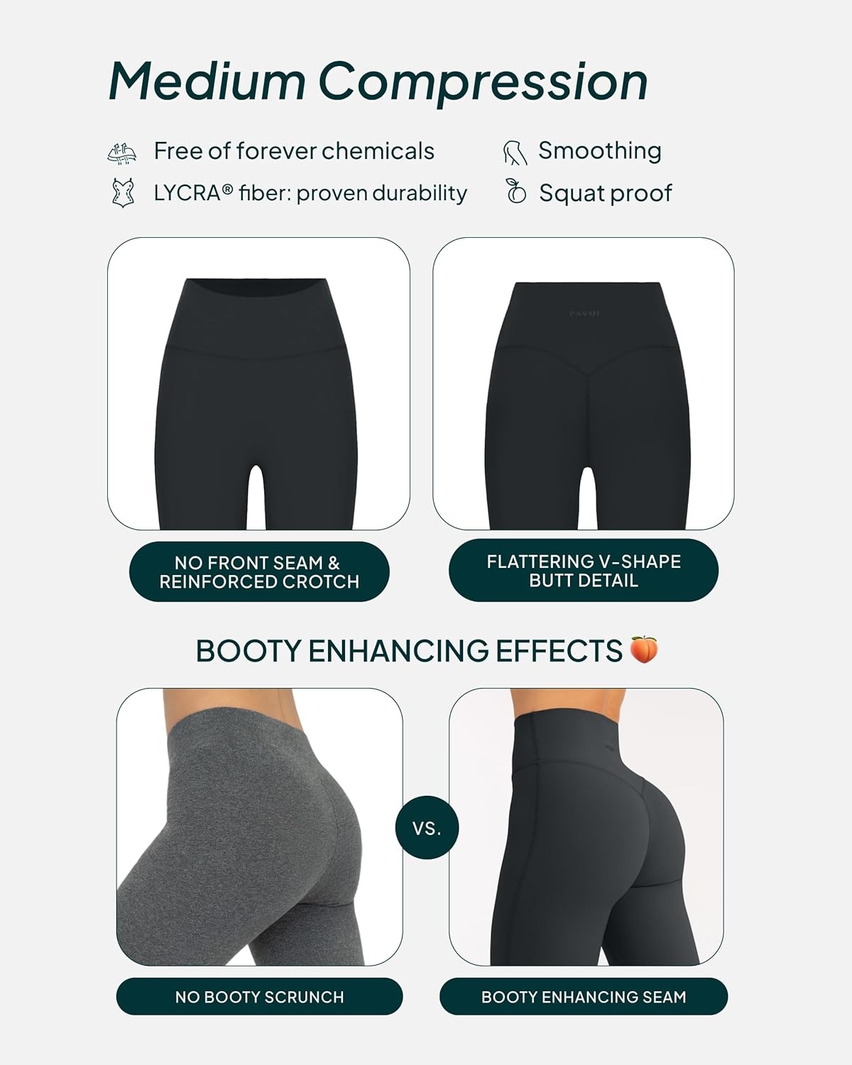 image:imagePAVOI ACTIVE Buttery Soft Workout Leggings for Women High Waisted No Front Seam Gym Leggings Yoga Pants FlexFlowForest Slate
