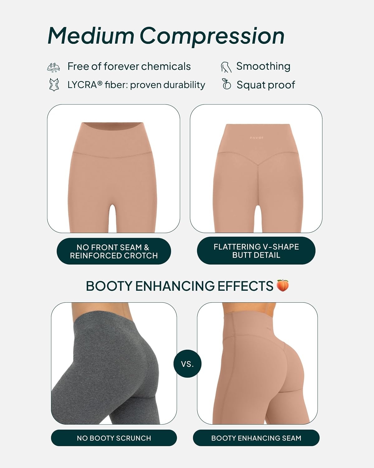 image:imagePAVOI ACTIVE Buttery Soft Workout Leggings for Women High Waisted No Front Seam Gym Leggings Yoga Pants FlexFlowSienna