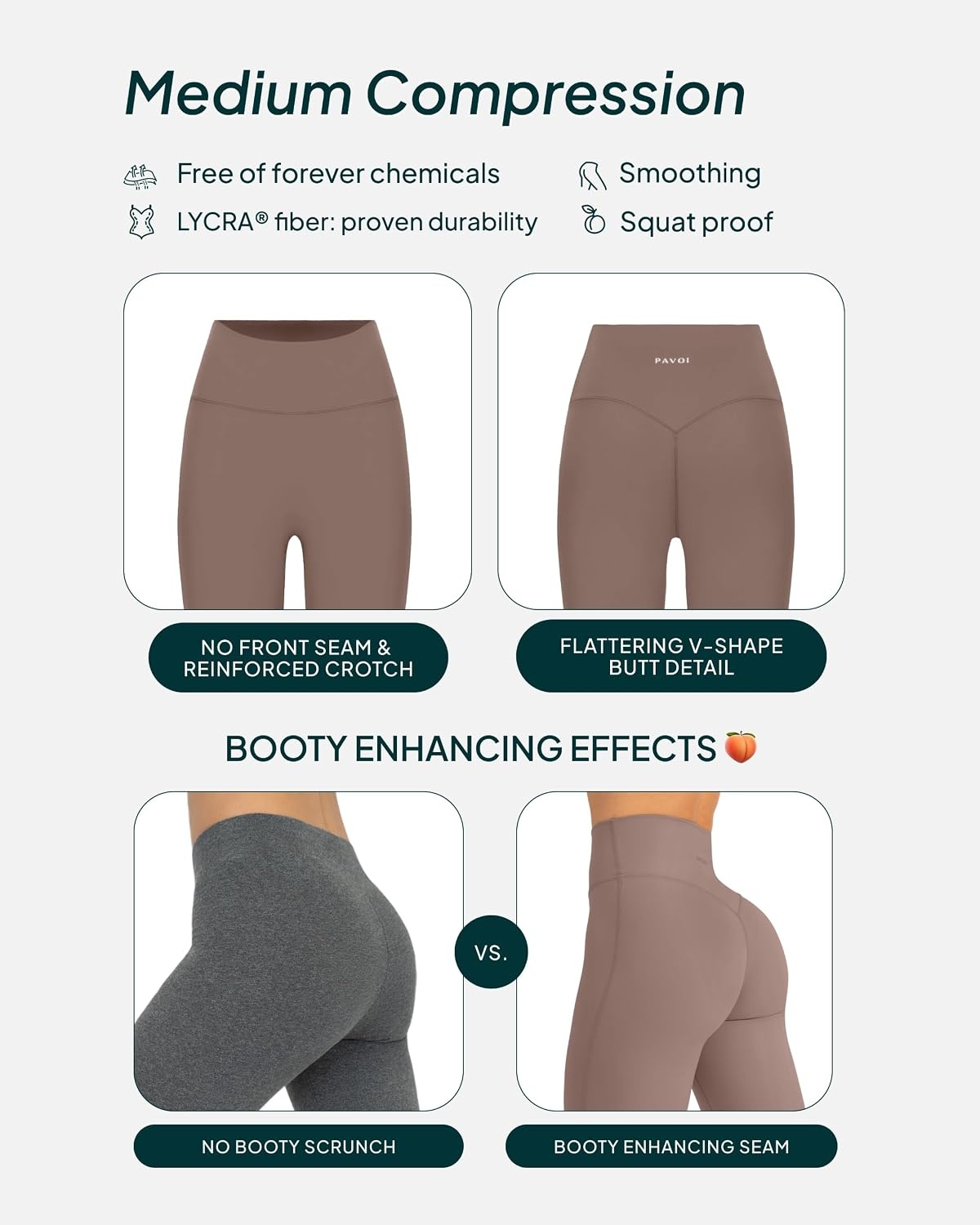 image:imagePAVOI ACTIVE Buttery Soft Workout Leggings for Women High Waisted No Front Seam Gym Leggings Yoga Pants FlexFlowTeak