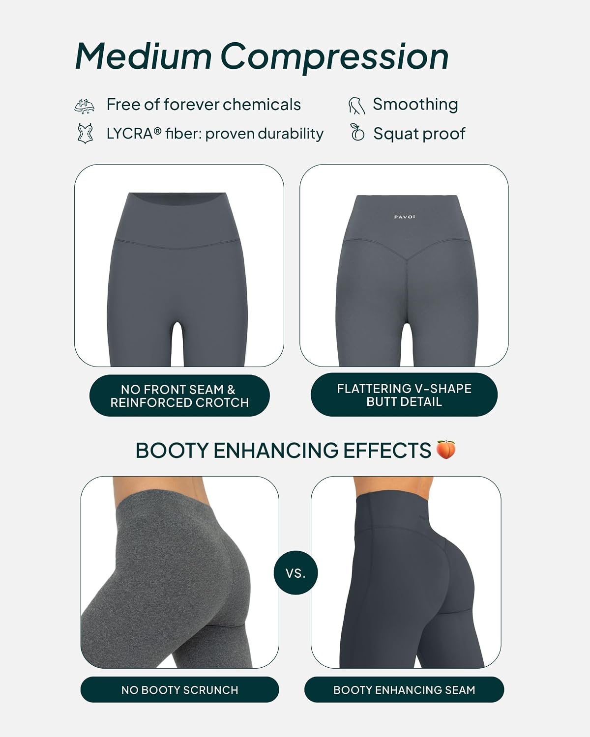 image:imagePAVOI ACTIVE Buttery Soft Workout Leggings for Women High Waisted No Front Seam Gym Leggings Yoga Pants FlexFlowThunder