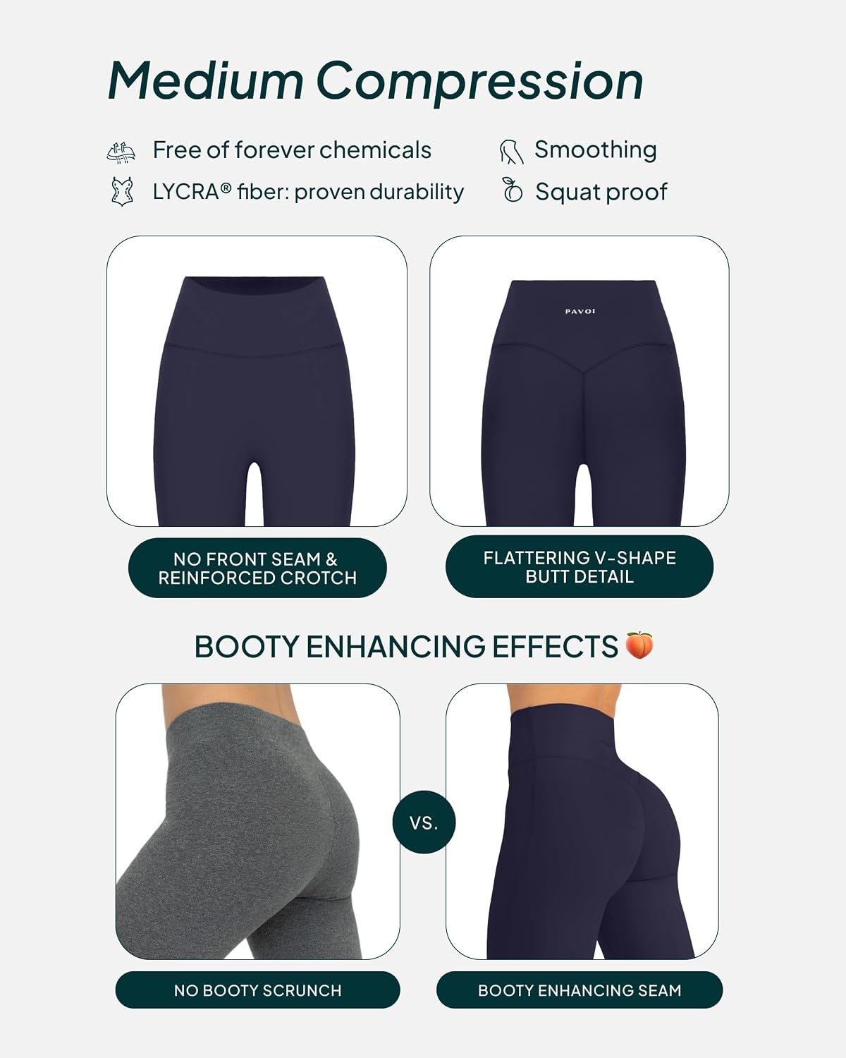 image:imagePAVOI ACTIVE Buttery Soft Workout Leggings for Women High Waisted No Front Seam Gym Leggings Yoga Pants FlexFlowTwilight