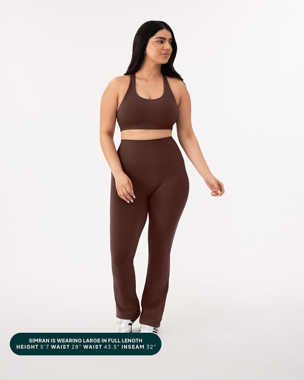 image:imagePAVOI ACTIVE High Waisted Flare Leggings for Women Buttery Soft Bell Bottom Workout Flared Wide Leg Yoga Pants FlexFlowCocoa